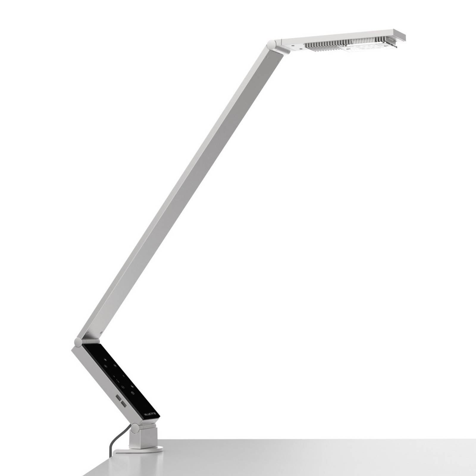 Luctra TableProLinear -pöytävalo, nipistin, alum.