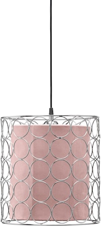 Ring Kattovalaisin 30cm Kromi/Kylmä Roosa