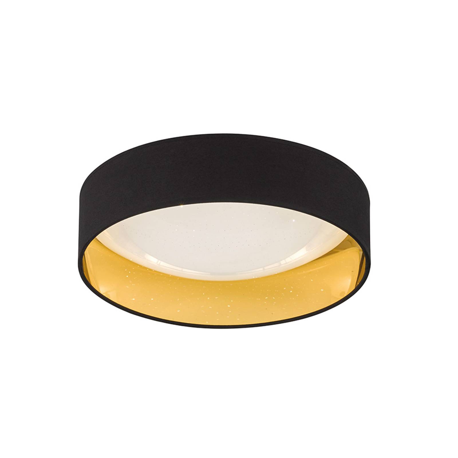LED-kattovalaisin Sete Ø 40 cm, musta-kulta