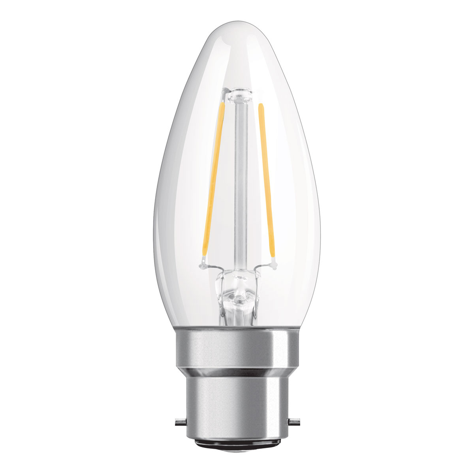 OSRAM-LED-kynttilä B22d Classic 827 4W kirkas