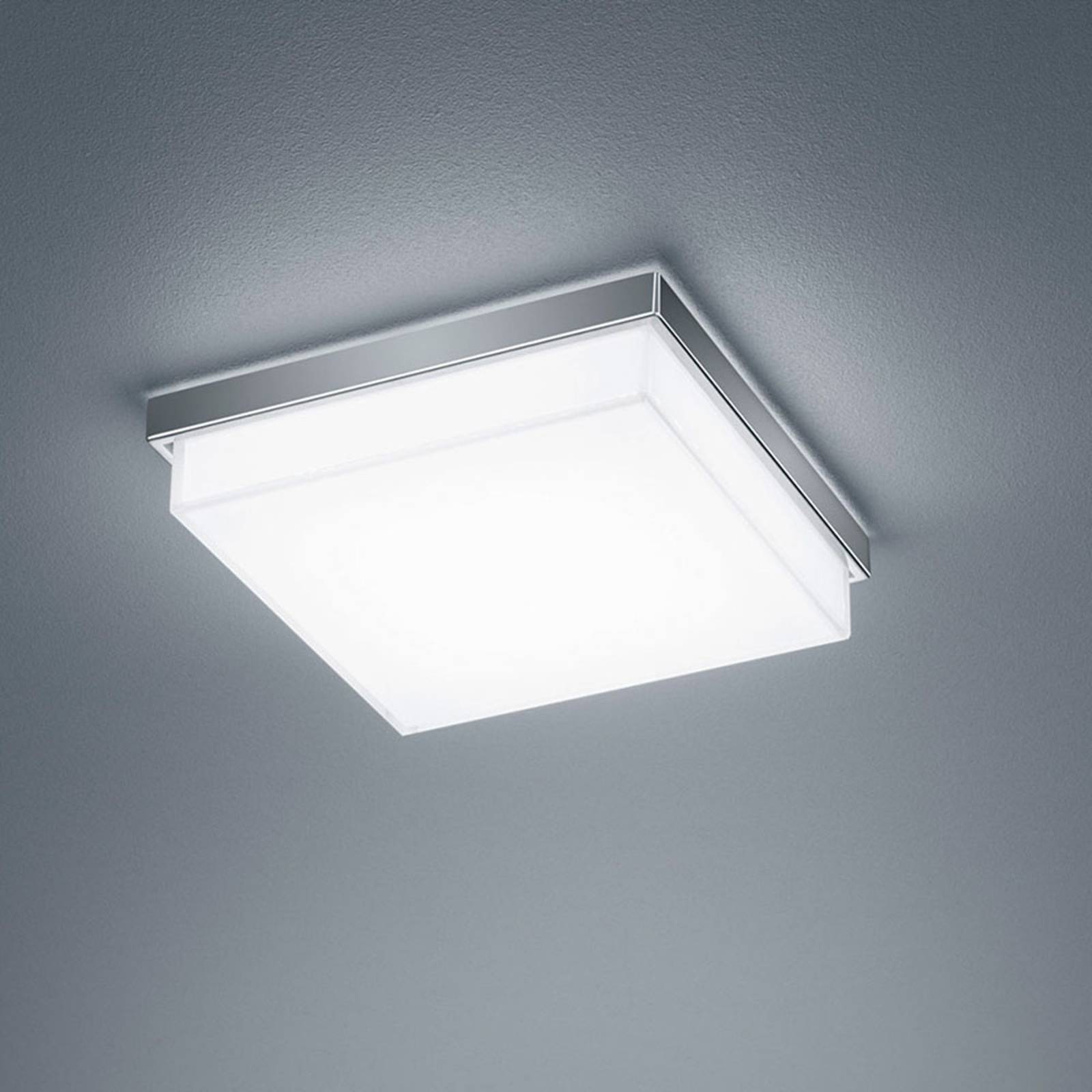 Helestra Cosi -LED-kattovalaisin, kromi 21x21 cm