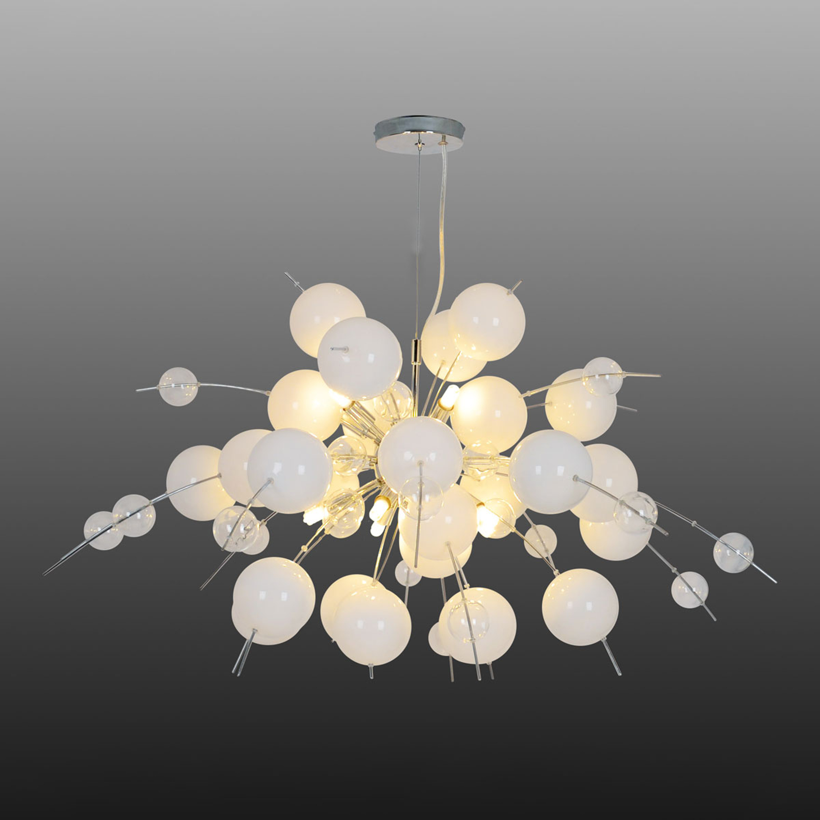 Riippuvalo Explosion valkoinen/kromi 98 cm