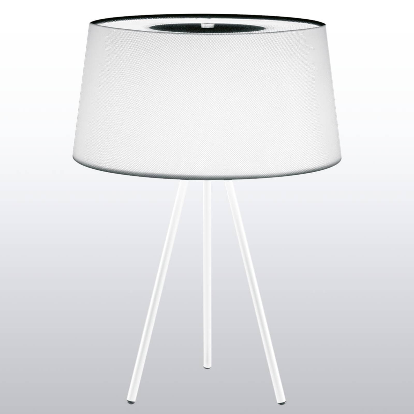 Laadukas pöytävalaisin Tripod valk. / valk. runko