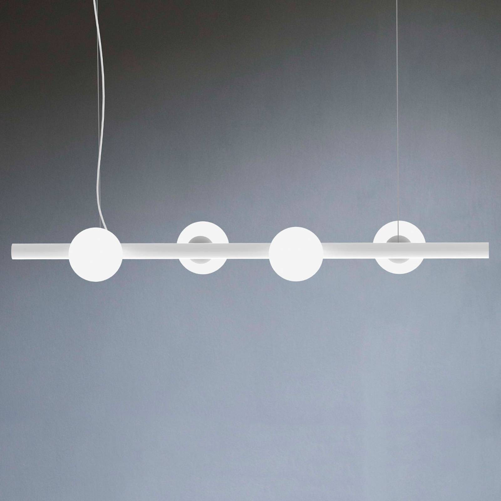 Riippuvalaisin Tin Tin, 4-lamppuinen, valkoinen