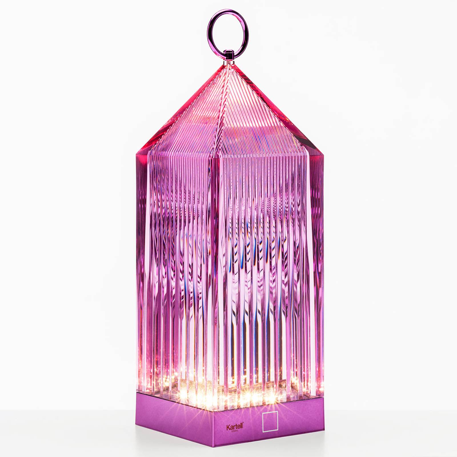 Kartell Lantern -LED-pöytälamppu, liila, IP54