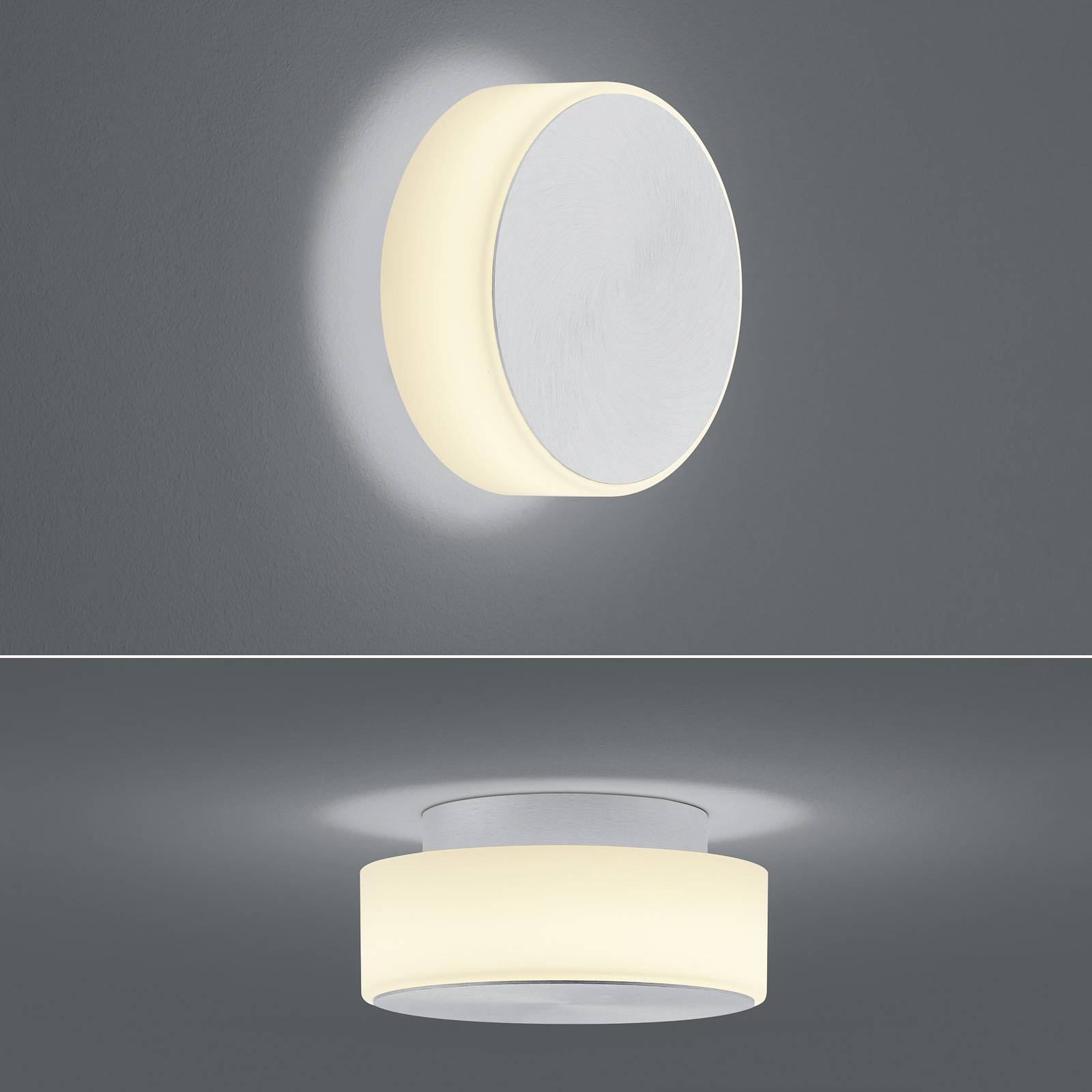 BANKAMP Button LED-seinävalaisin 15,5cm alumiini