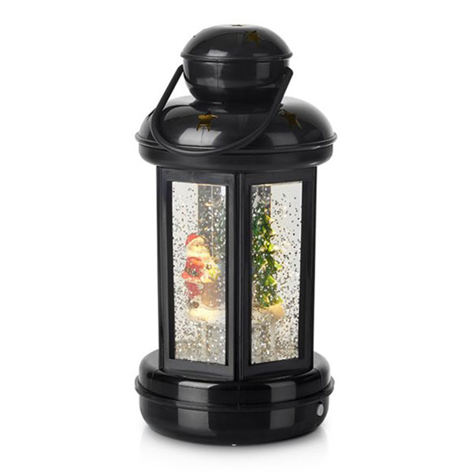 KImalteiden täyttämä koristelyhty Cosy LED, musta