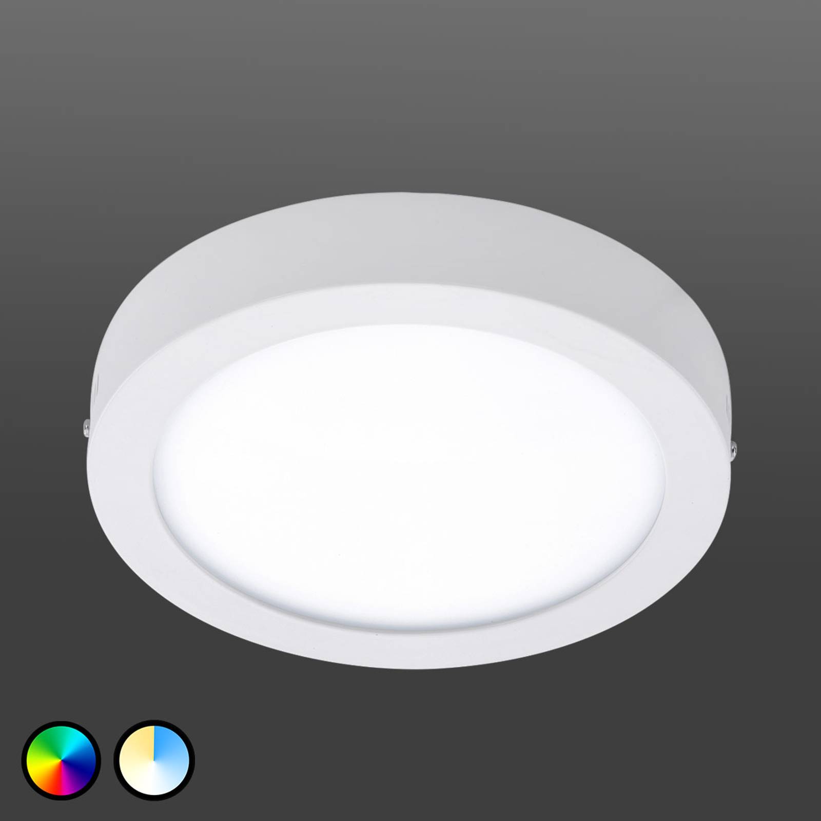 Fueva Connect - LED-kattovalaisin, 22,5 cm, valk.