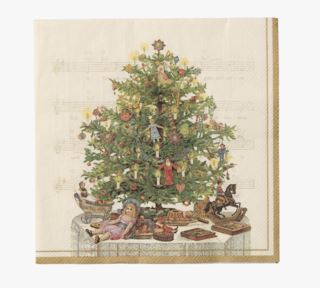 Nostalgisk jul ruokaservetit moniväri
