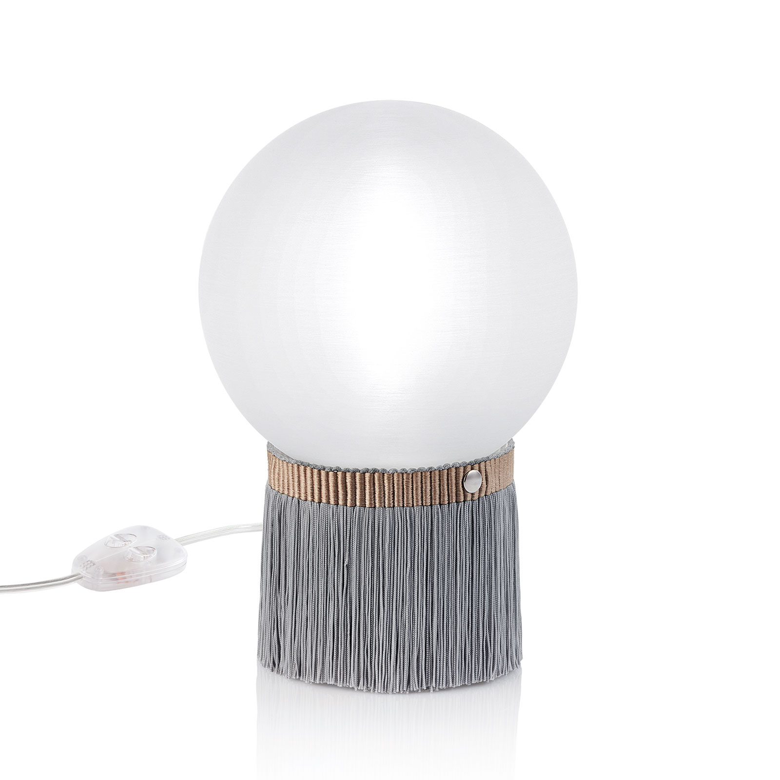 Slamp Atmosfera -pöytävalaisin Fringe 20 cm harmaa