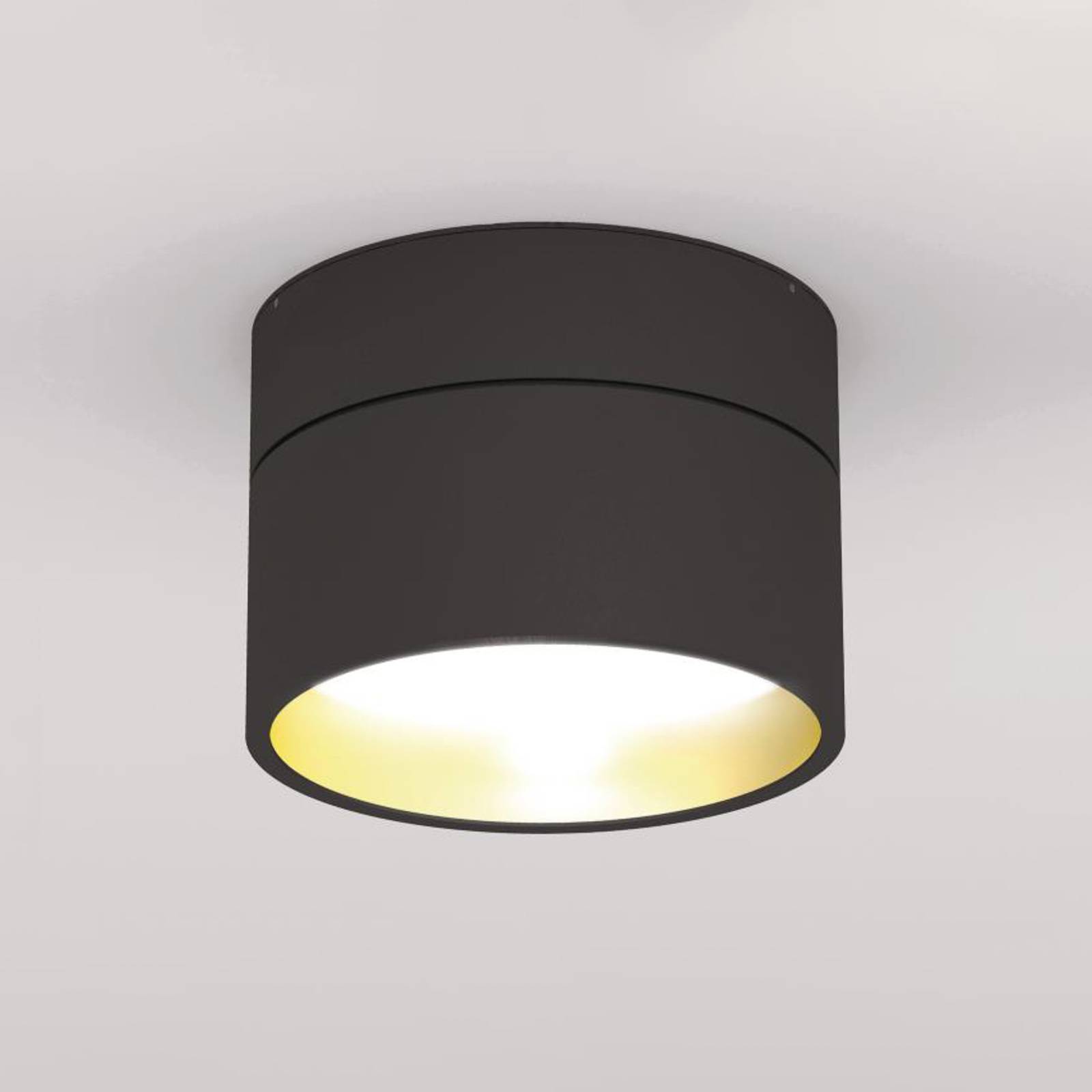 LOUM Turn on -LED-kattovalaisin 2700K musta/kulta