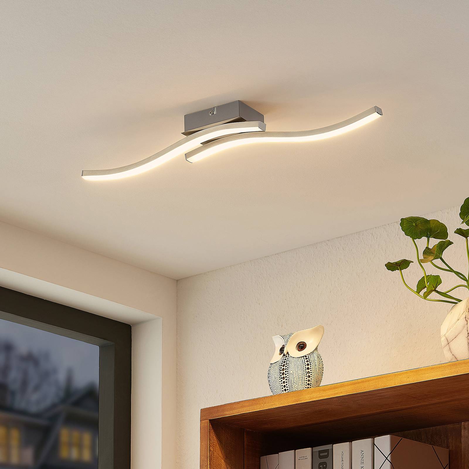 Lindby LED-kattovalo Bisioma 2-lamppuinen 3000K