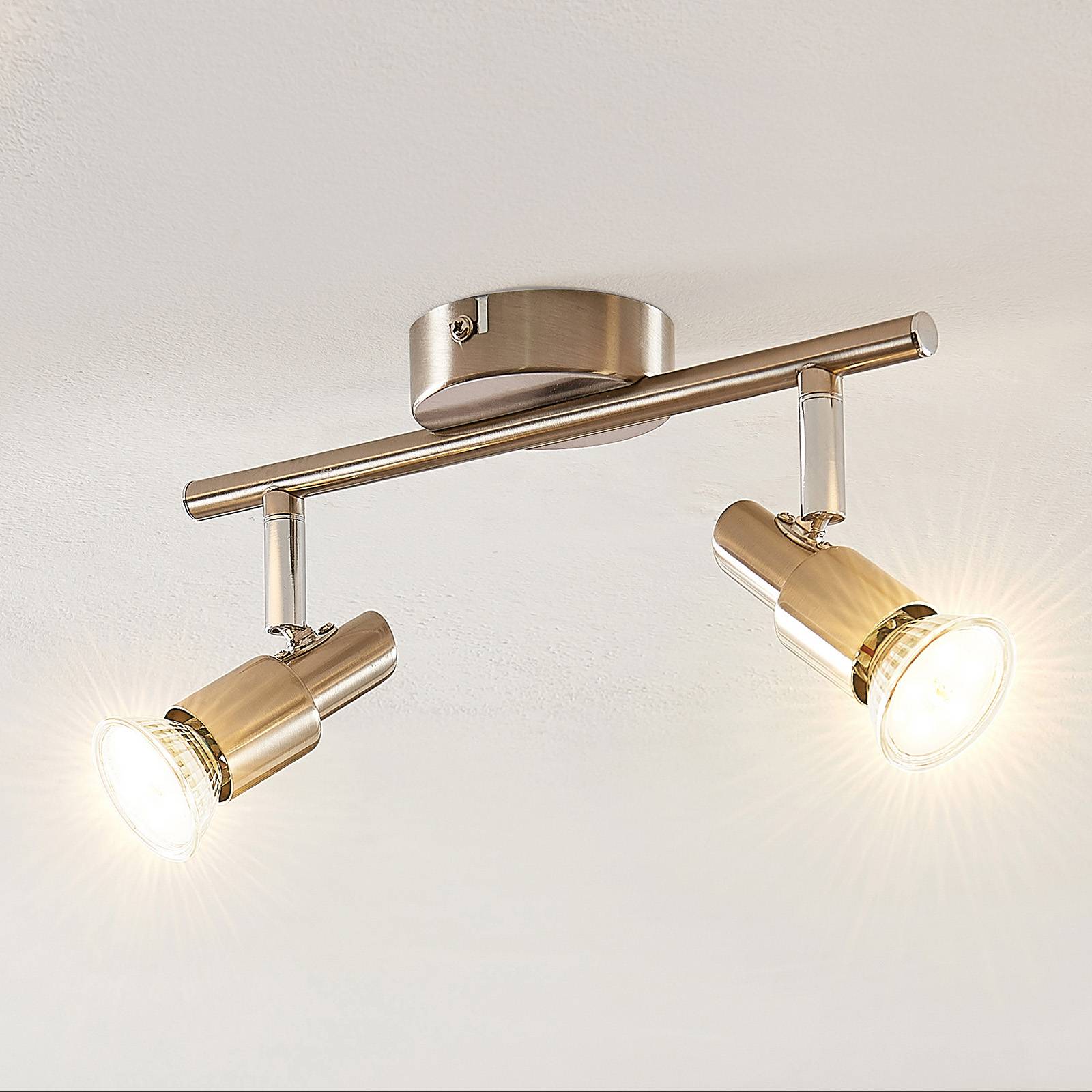 ELC Farida -LED-kohdevalo, nikkeli, 2-lamp.