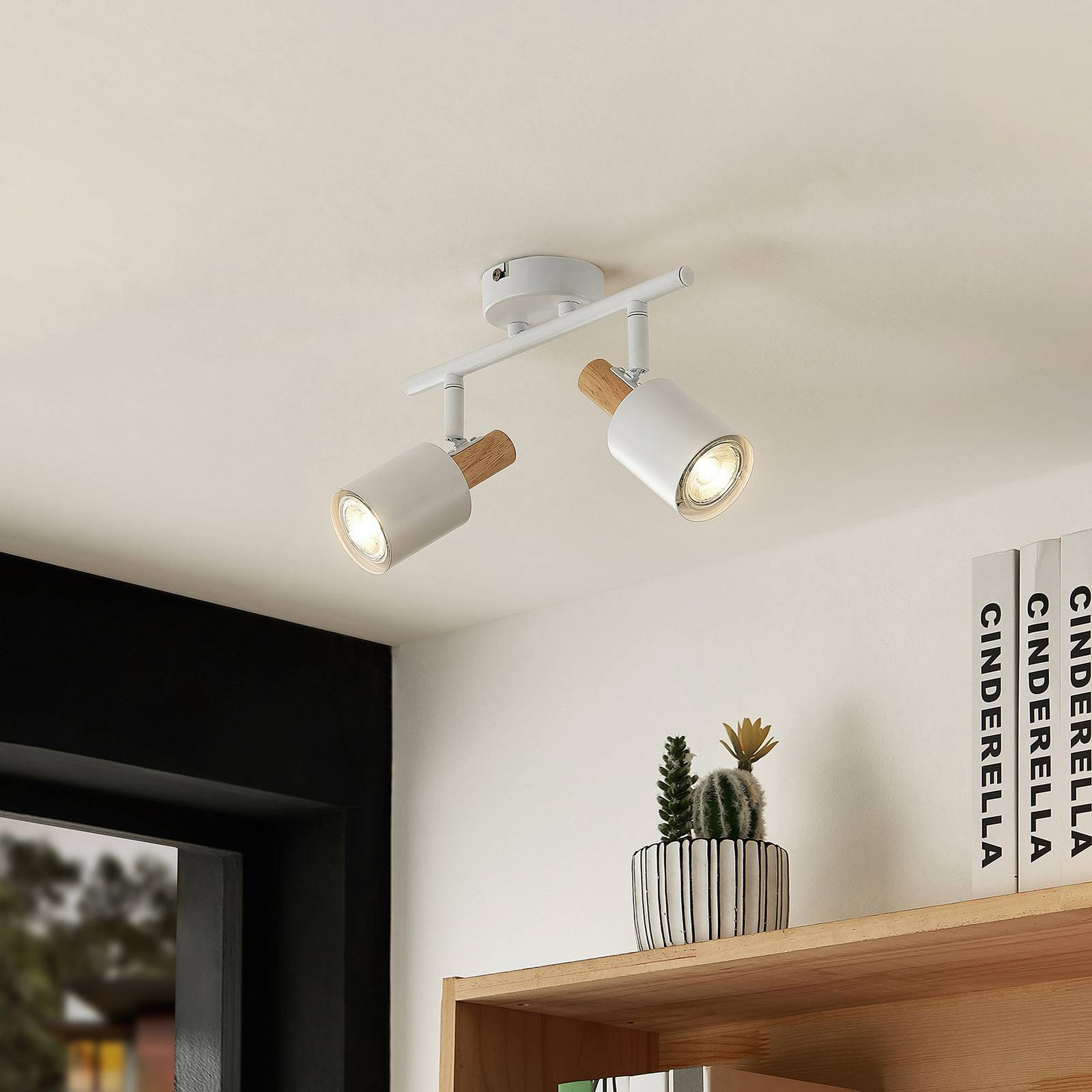 Lindby Junes -LED-kattospotti 2-lamppuinen