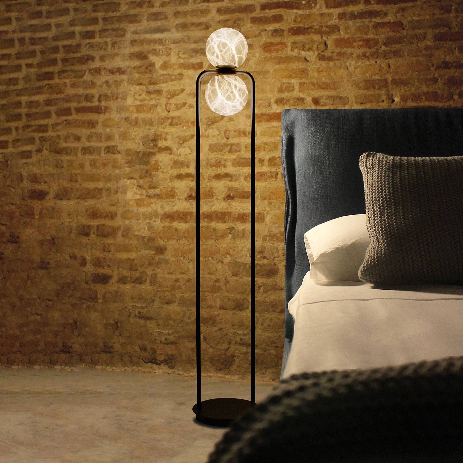 Tribeca-LED-lattiaval., alabasteria, 2-lamppuinen