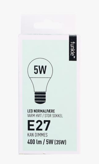 Normal E27 5W lamppu moniväri