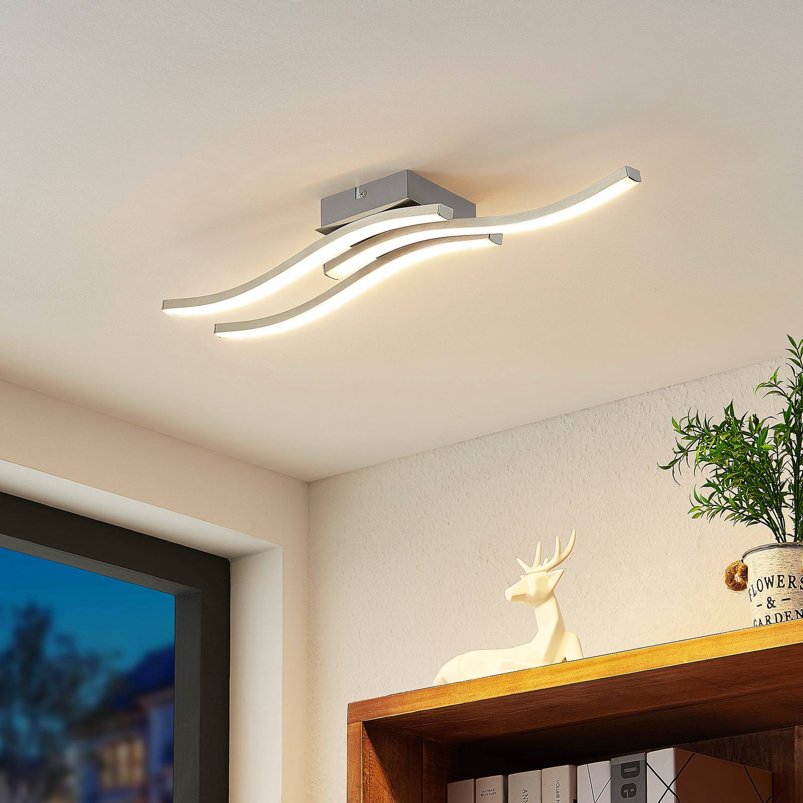 Lindby LED-kattovalo Bisioma 3-lamppuinen 3000K