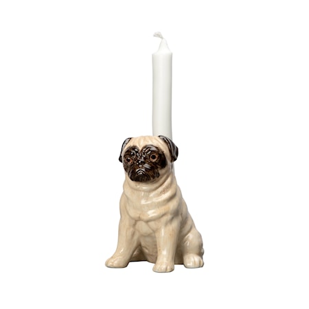 Kynttilänjalka Pug Beige