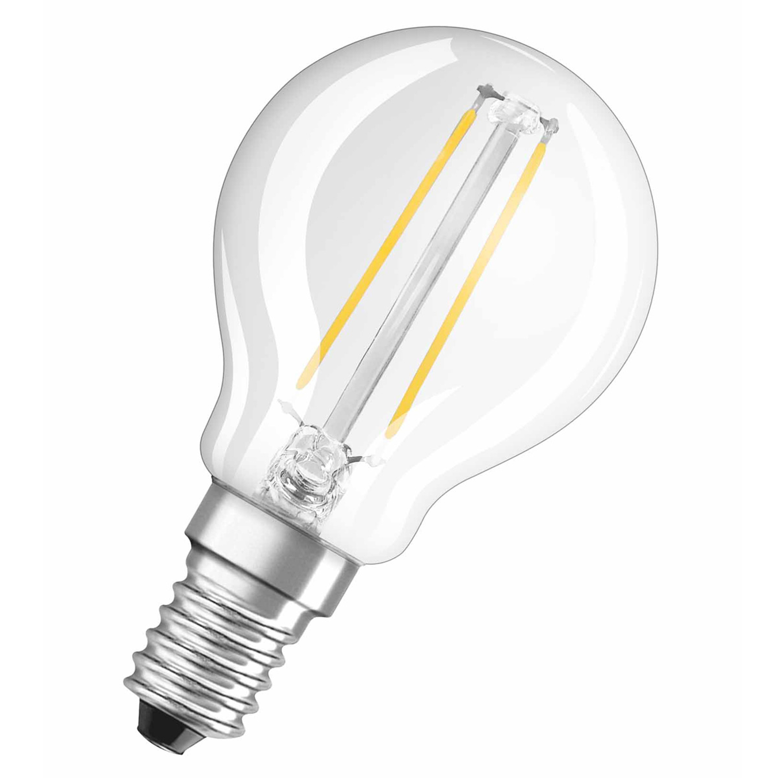OSRAM-LED-golfpallolamppu E14 1,5W 827 kirkas