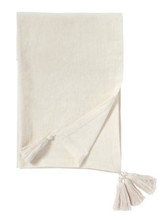 Pöytäliina Ivory Tupsuilla