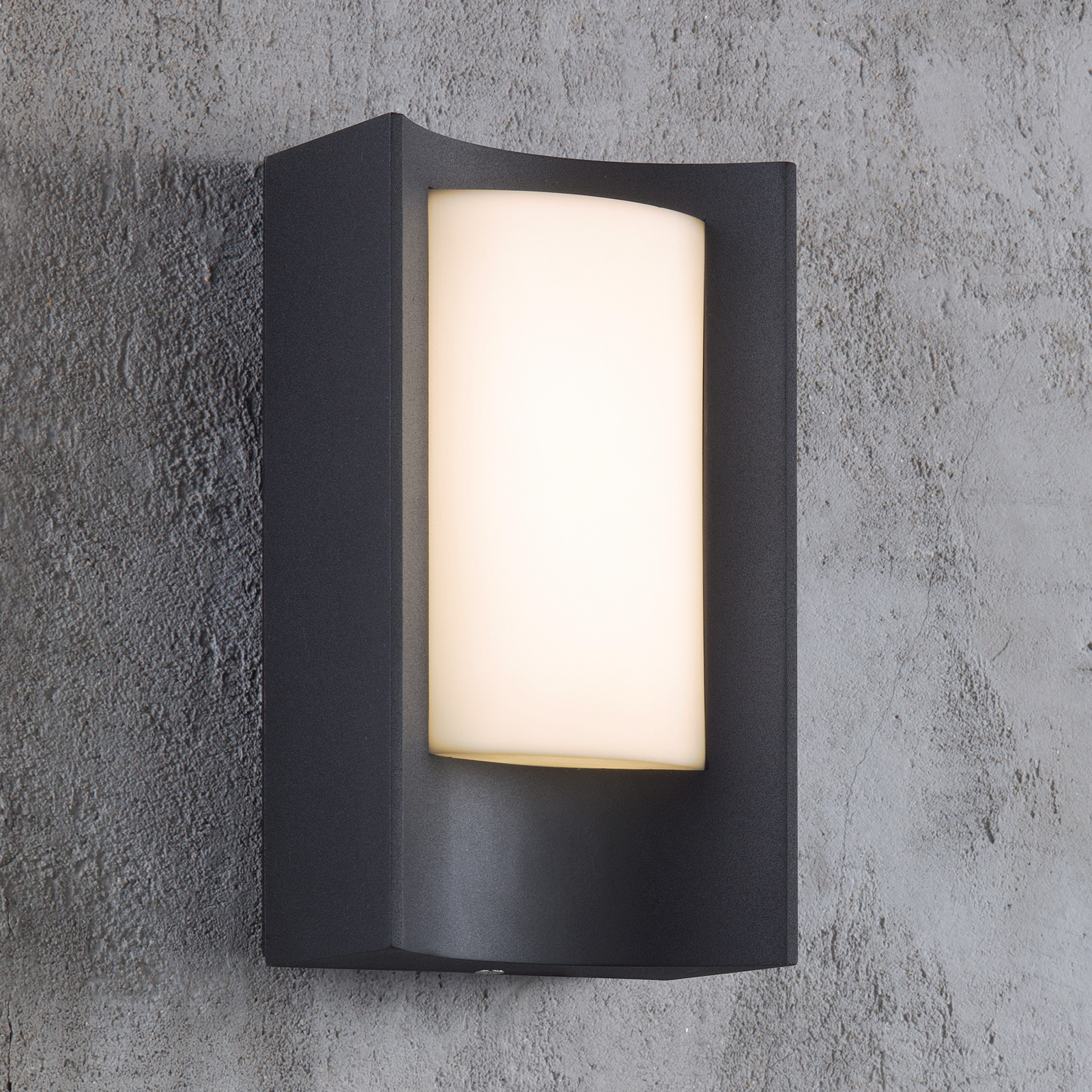LED-ulkoseinälamppu Aspen, musta/valkoinen
