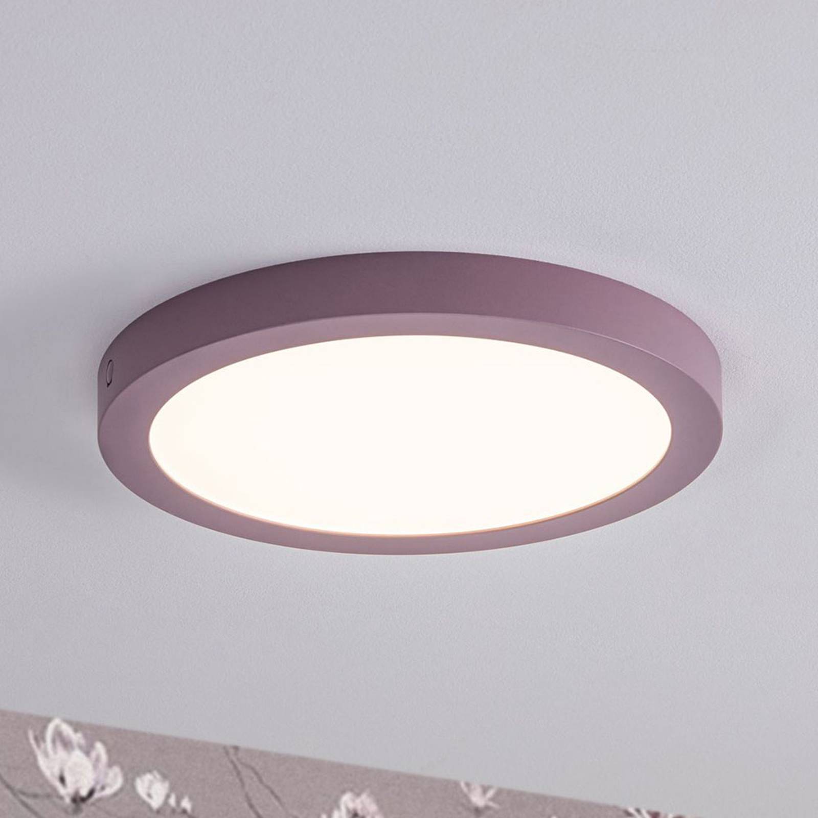 Paulmann-LED-paneeli Abia, pyöreä, Ø 30 cm syreeni