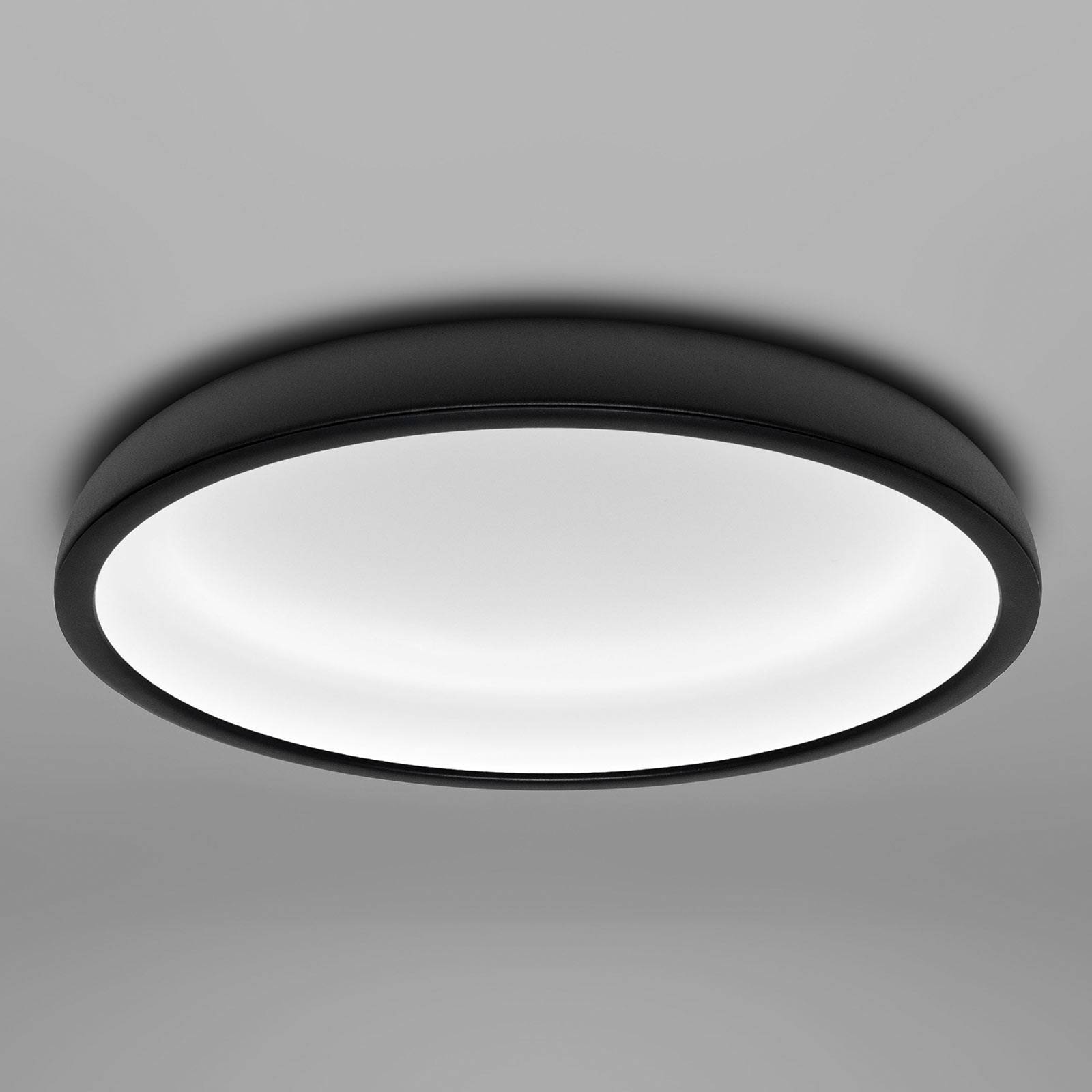 LED-kattovalaisin Reflexio, Ø 46 cm, musta