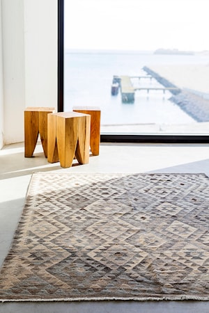 Kelim Natural matto harmaa- 200 x300