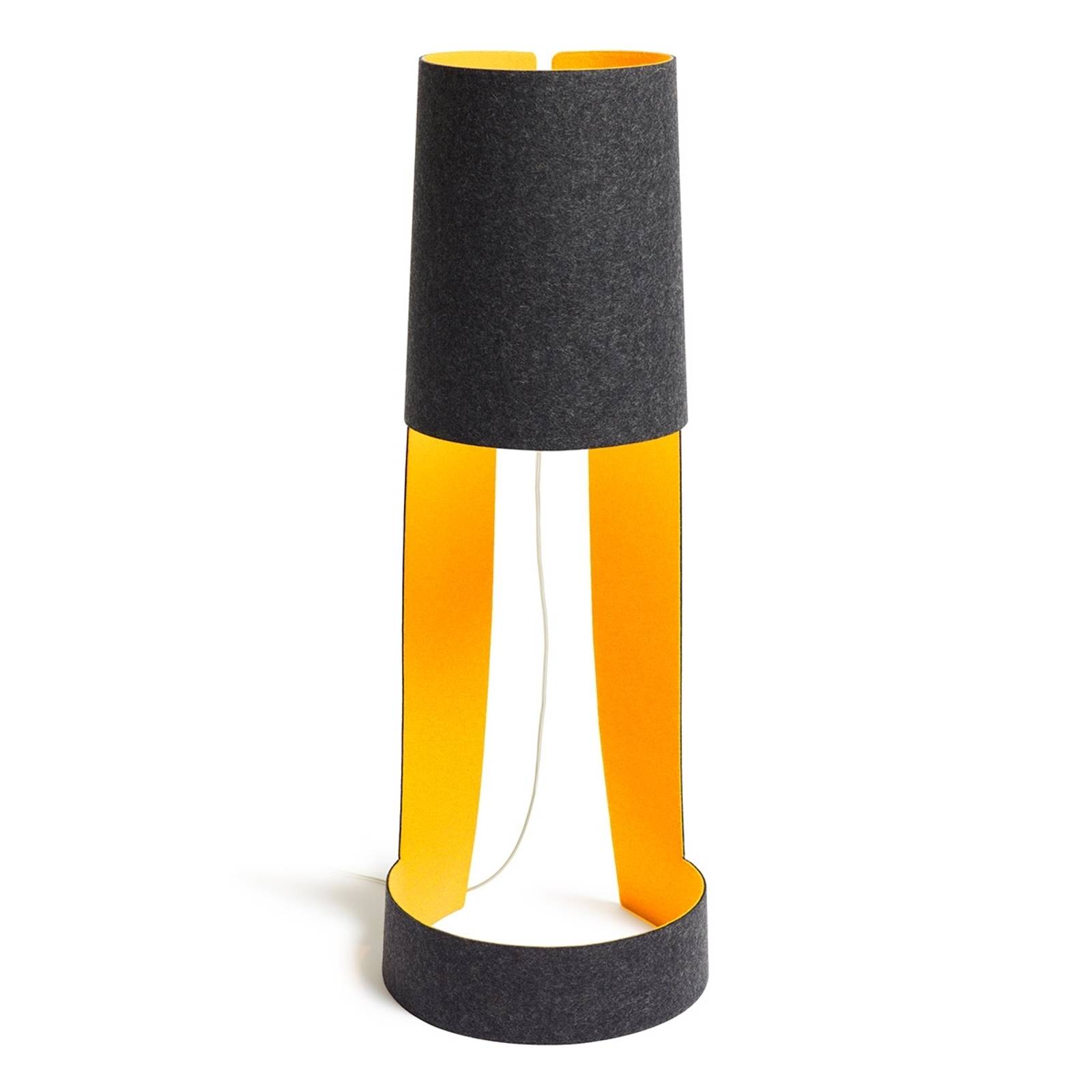 Pieni design-lattiavalo Mia XL grafiitti-oranssi