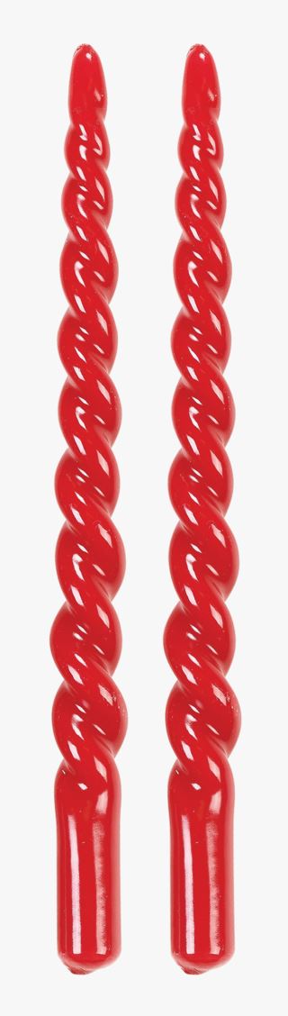 Twisted GLOSS kruunukynttilä punainen