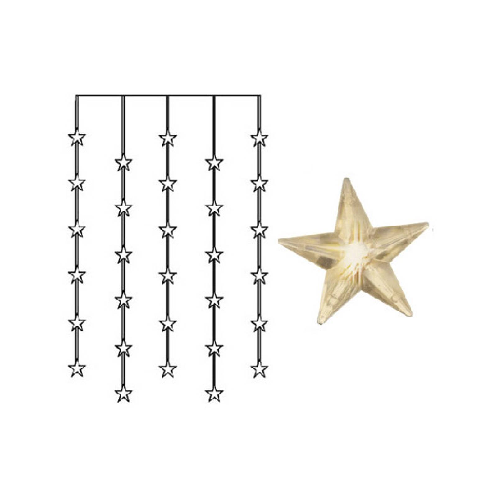 LED-valoverho Star 30-lamppuinen