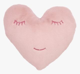 Heart koristetyyny roosa