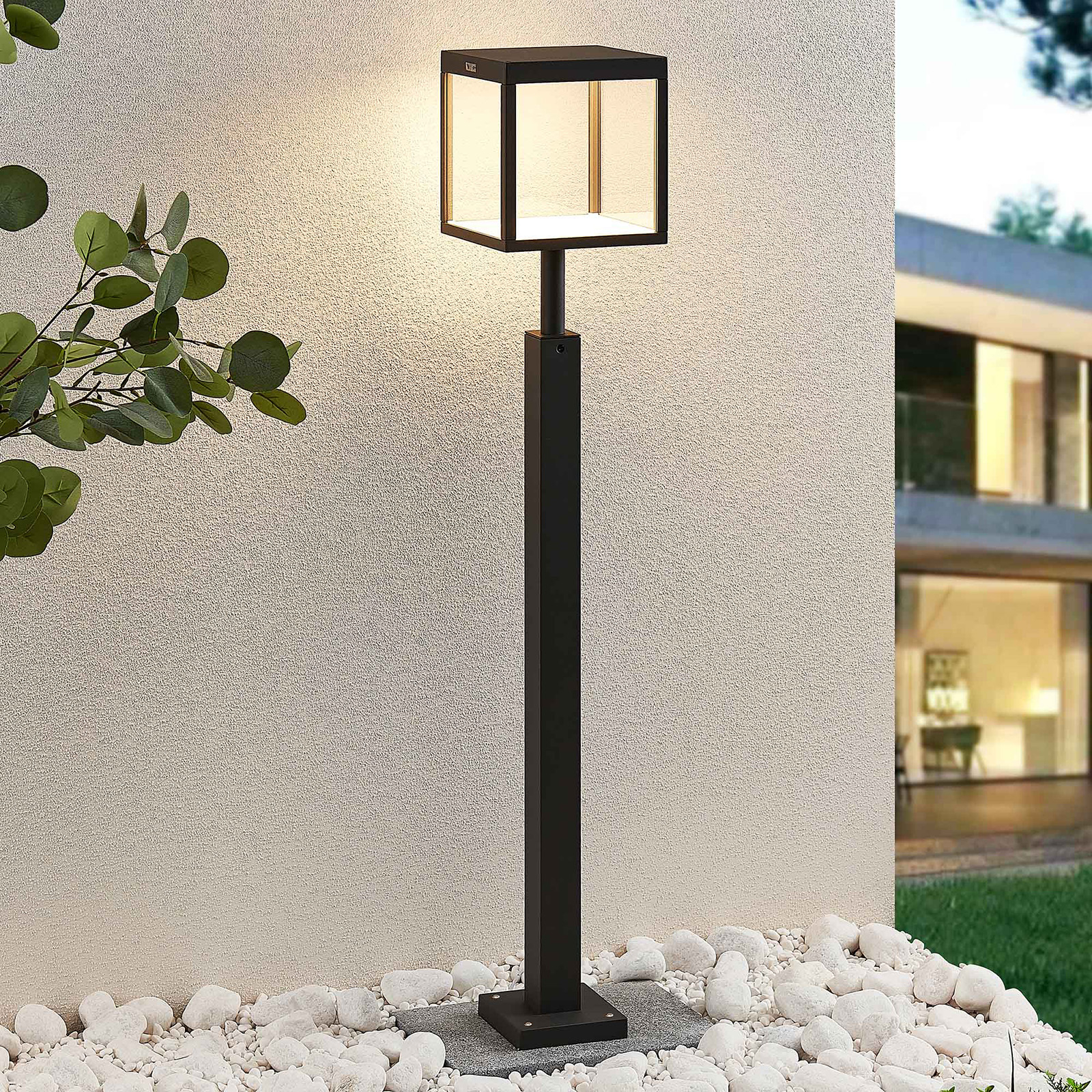 LED-pylväsvalaisin Cube, grafiitinharmaa, IP54