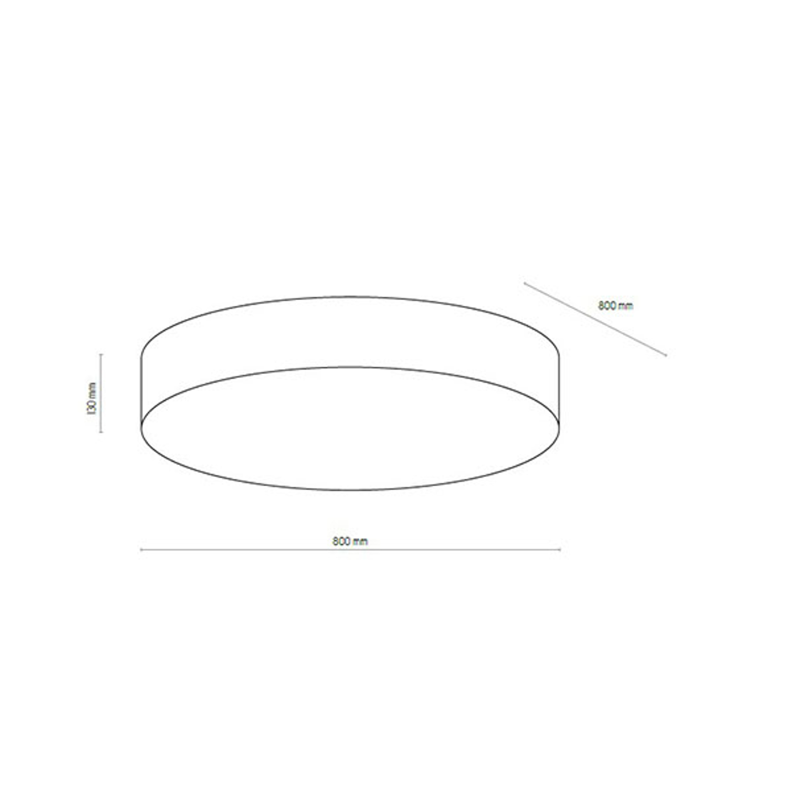 Kattovalaisin Rondo, sininen, Ø 80 cm
