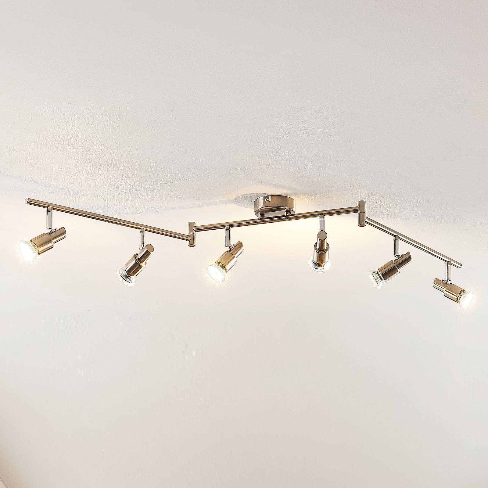 ELC Farida -LED-kohdevalo, nikkeli, 6-lamp.