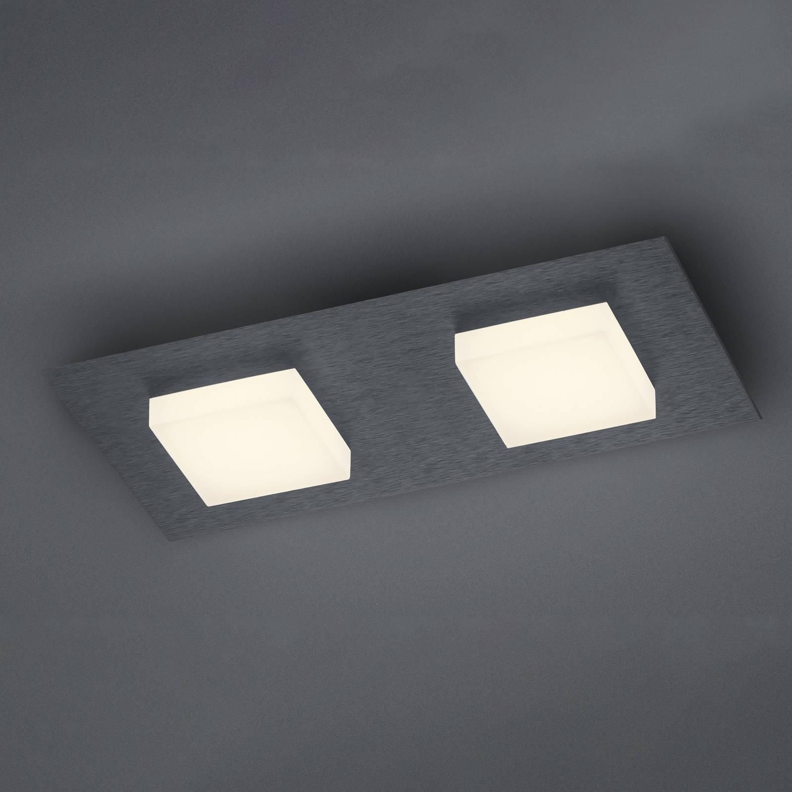 BANKAMP Luno -LED-kattovalo 2 lamppua, antrasiitti