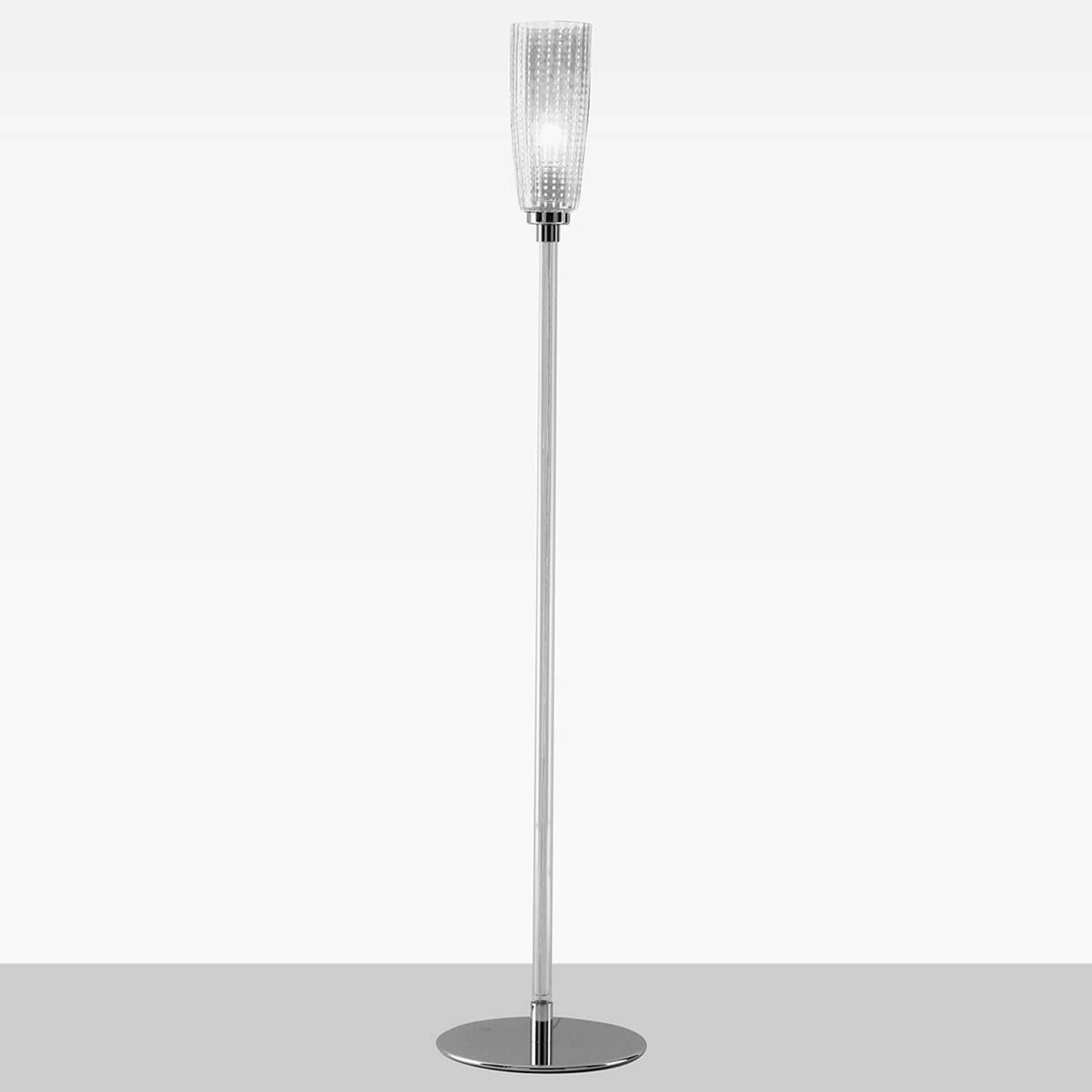 Lattiavalo Perle 154 cm, läpinäkyvä lasivarjostin