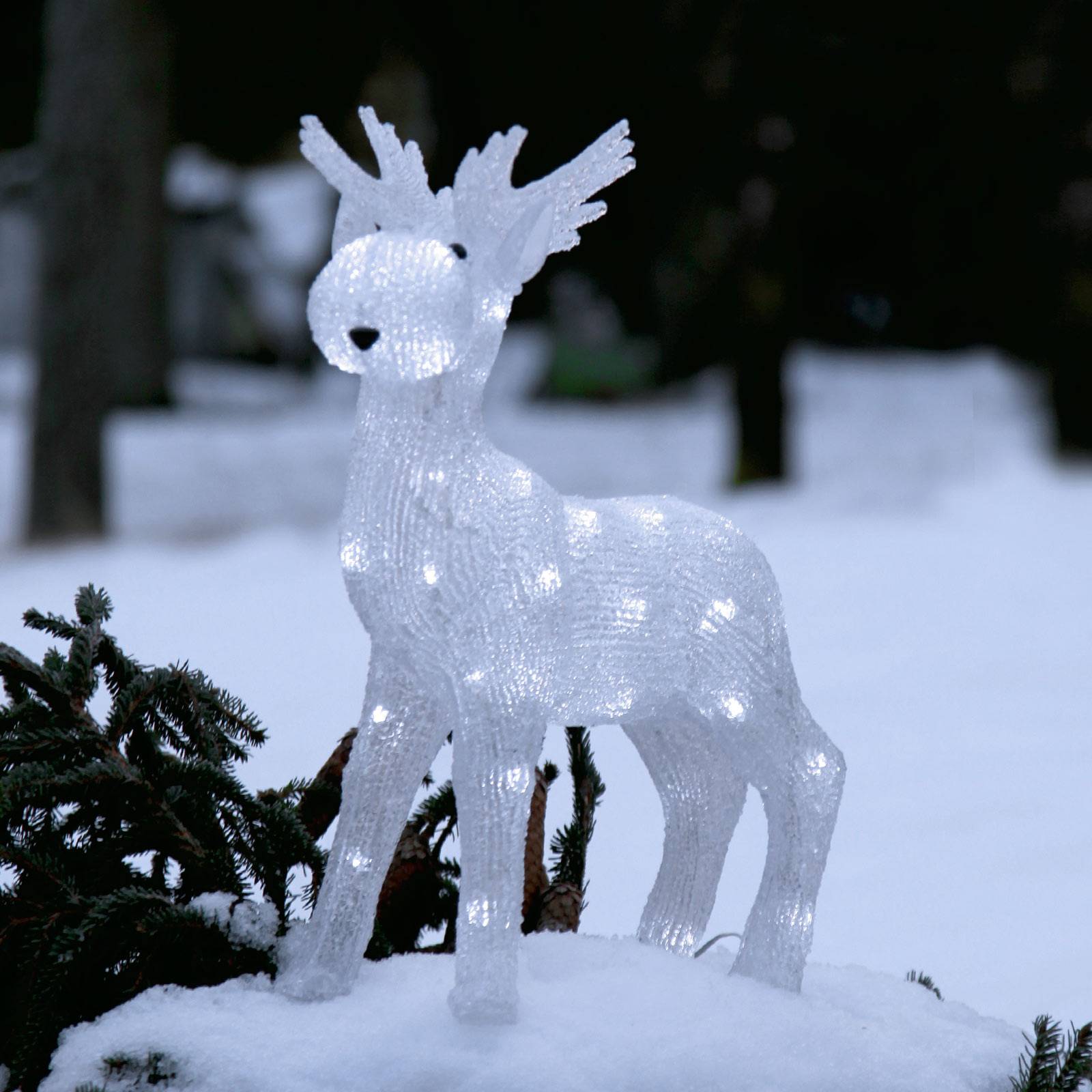 LED-valohirvi Crystalo, ulkotiloihin