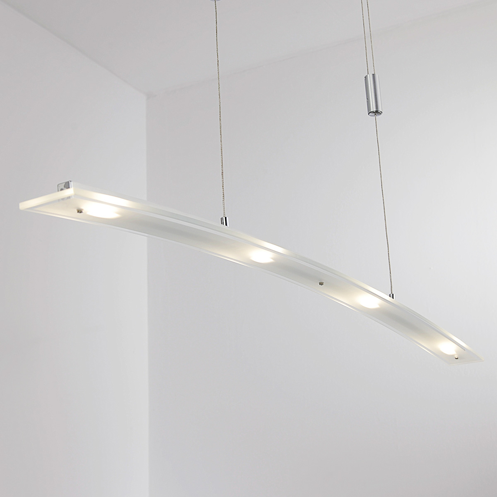 Juna - LED-riippuvalaisin, lasivarjostin, 98 cm