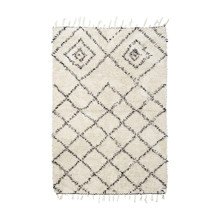 Matto Kuba 140x200 cm - Offwhite/Musta