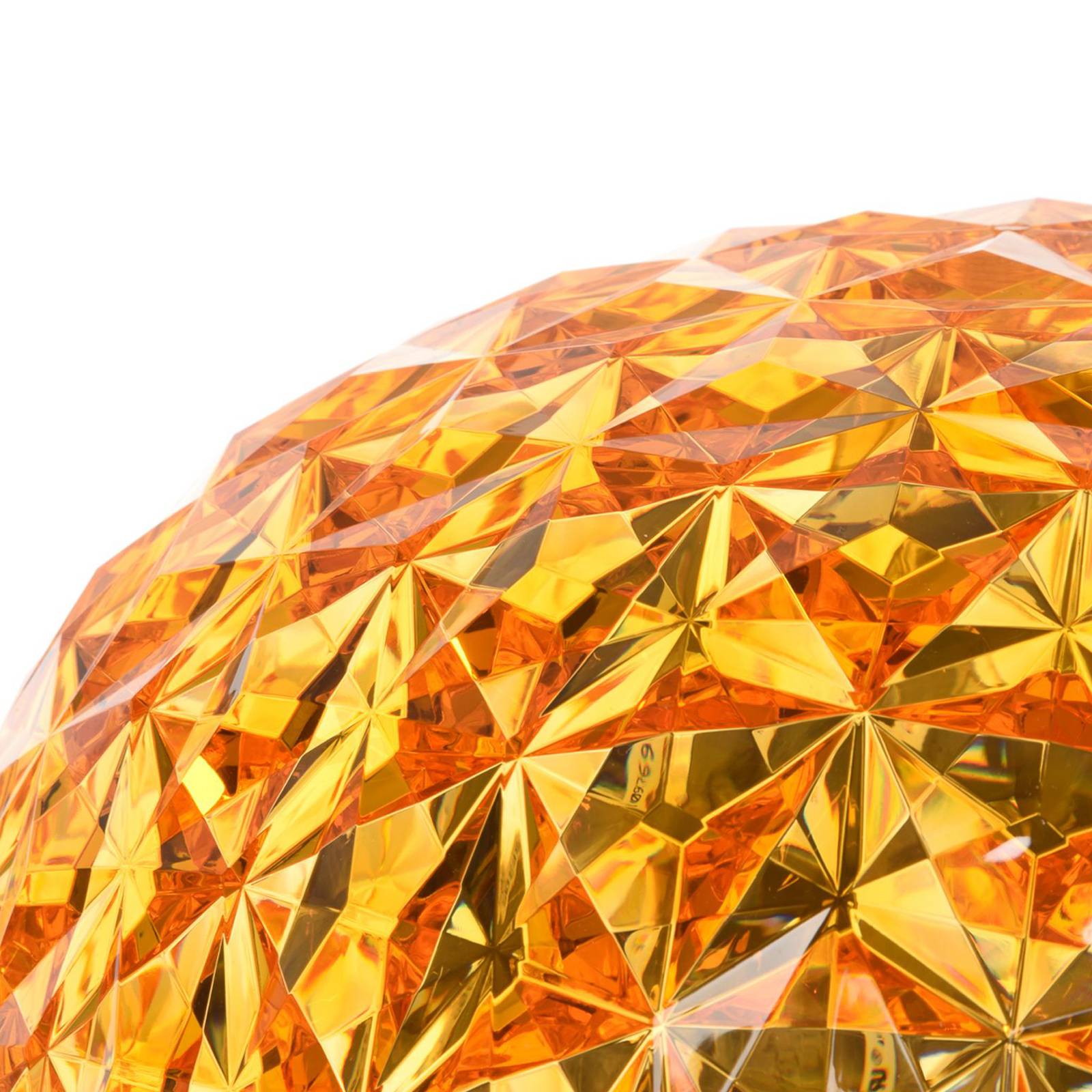 Kartell Planet -LED-pöytälamppu jalalla, keltainen