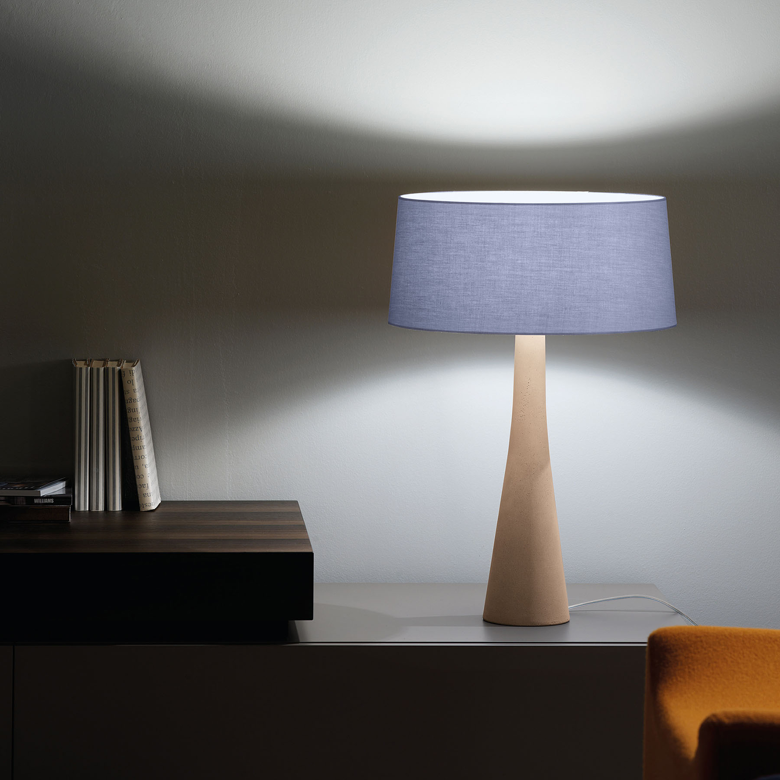 Modo Luce Aura pöytävalaisin, beige/sininen
