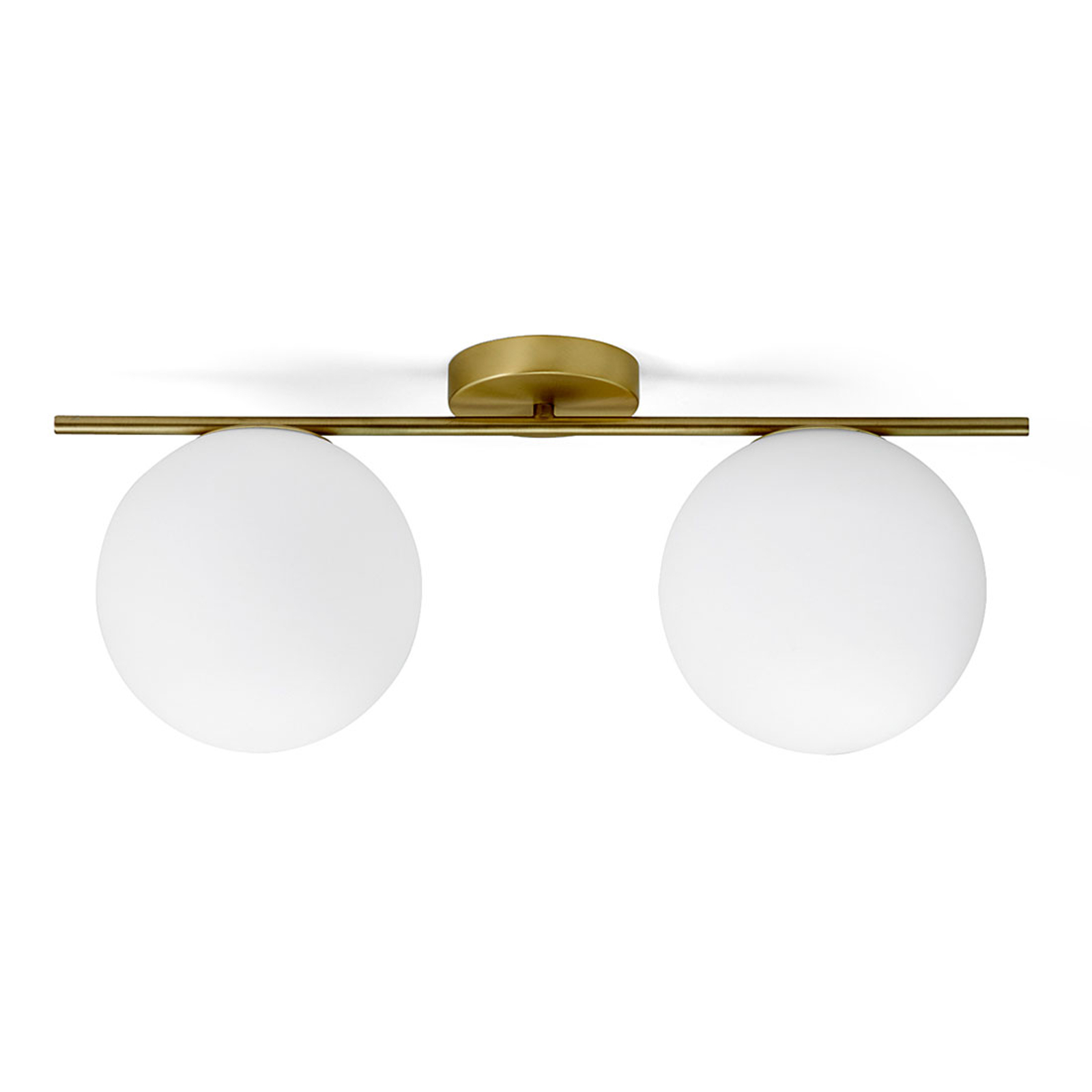 Messinkinen kattovalo Jugen 2-lamp. vaakasuora