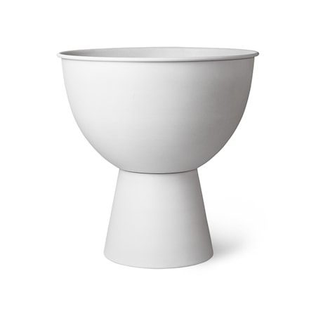 Metalli Kukkaruukku alustalla Rustic White L