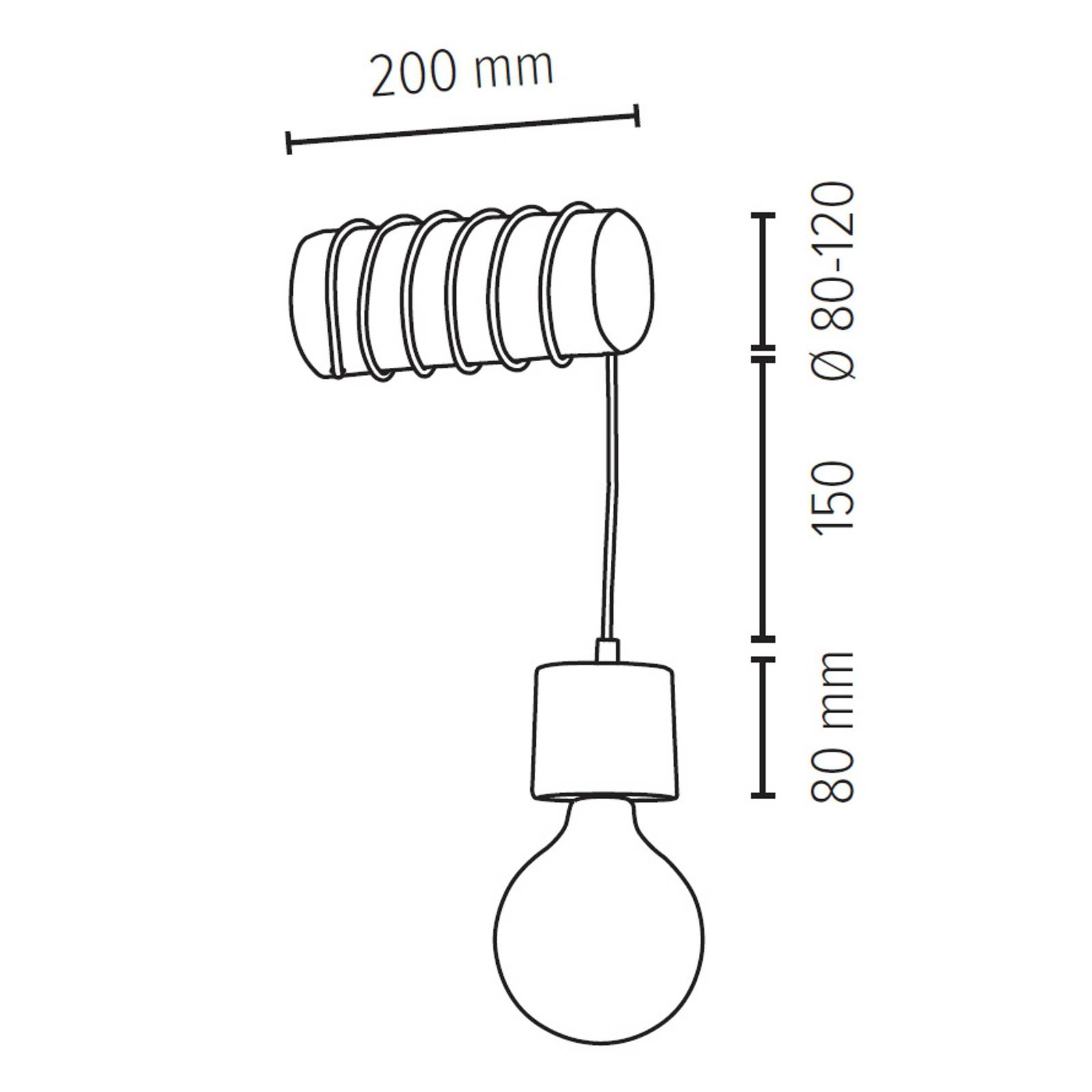 Envolight Terra -seinälamppu vaalea mänty 1 lamppu