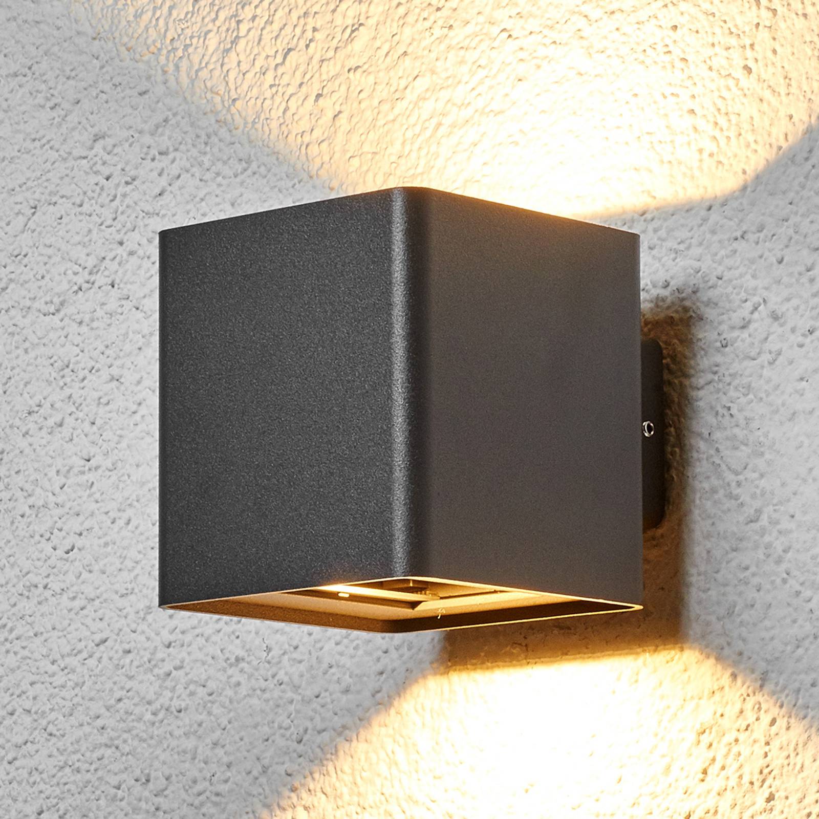 Grafiitinharmaa LED-ulkoseinävalaisin Aaron