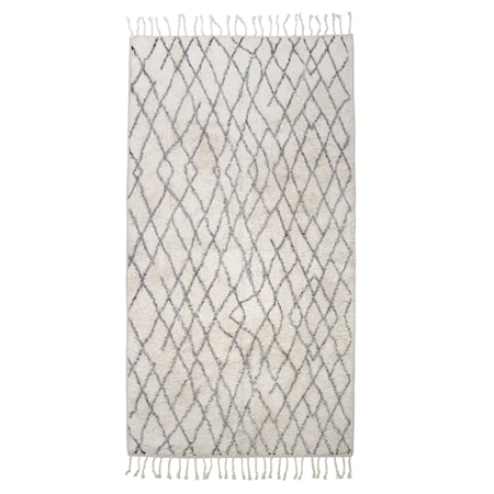 Kylpyhuoneen matto Cream/Harmaa L 90x175 cm