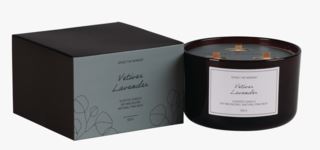 Vetiver Lavender large tuoksukynttilä harmaasininen