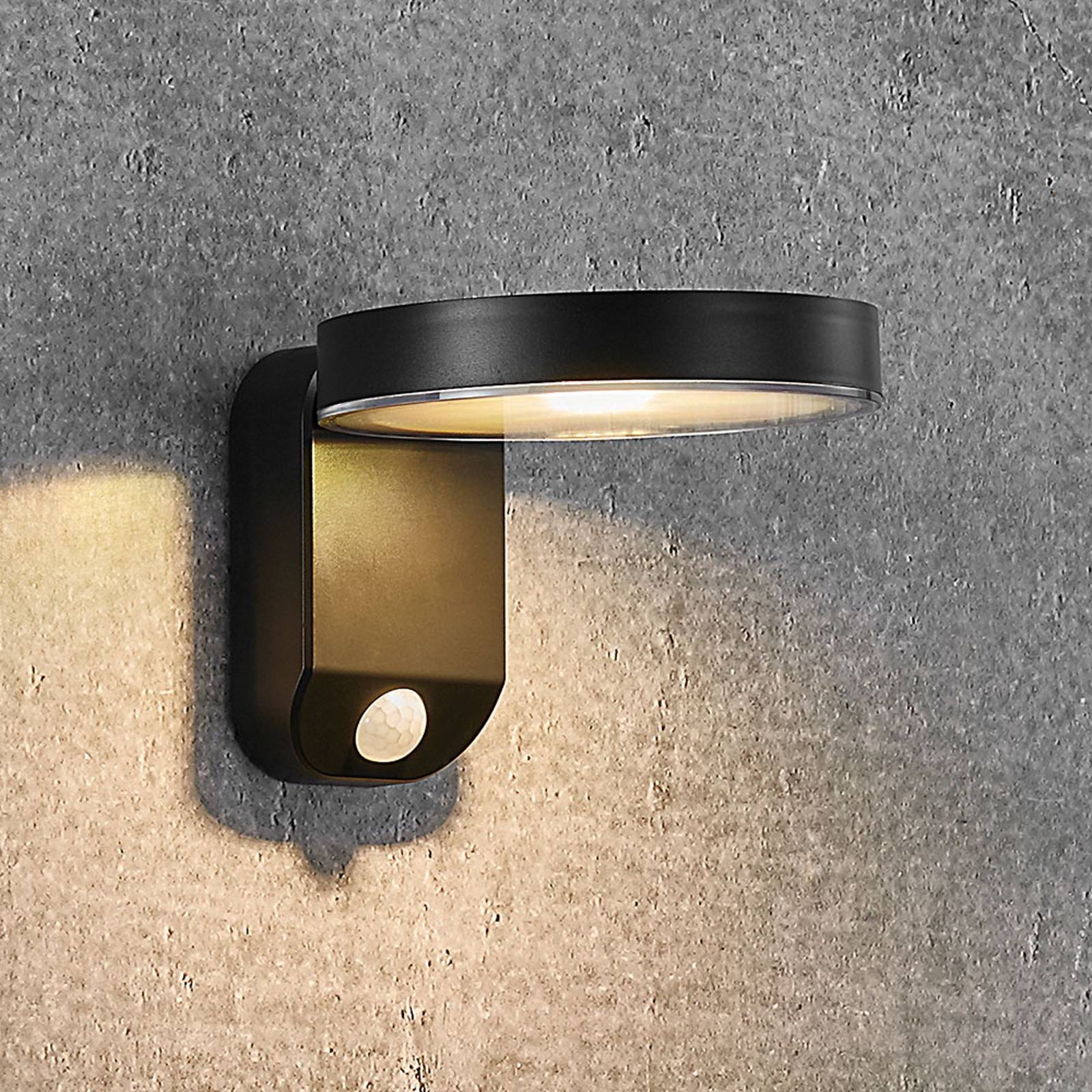 Aurinkokäyttöinen LED-seinävalo Rica Round, pyöreä
