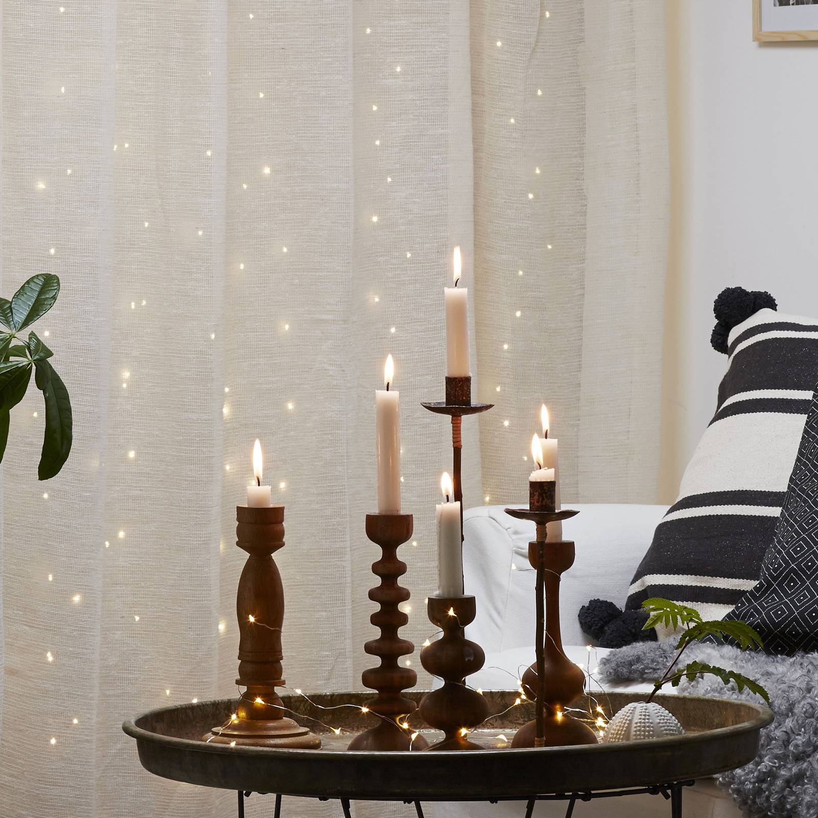 Dew Drops -LED-valoverho, korkeus 100 cm